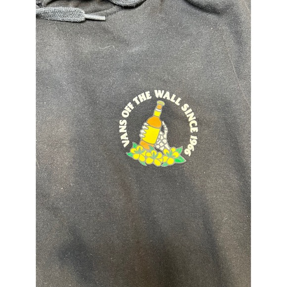 Vans Happy Trails Skeleton Hoodie Mens Medium Black Graphic Sweatshirt Good - Picture 4 of 7